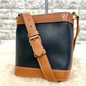 Saint Laurent Black and Tan Shoulder Bag